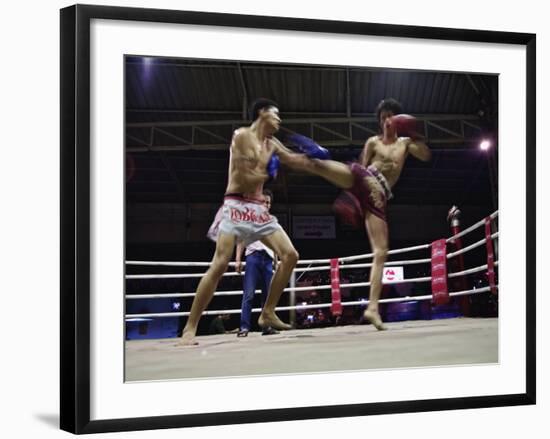 Thai Kickboxing Demonstration, Chiang Mai, Thailand-Adam Jones-Framed Photographic Print