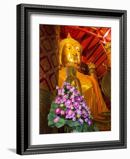 Thailand, Ayutthaya, Buddha at Wat Phanan Choeng, Luang Pho Tho-Terry Eggers-Framed Photographic Print