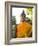 Thailand, Ayutthaya, Buddha Draped with Orange-Terry Eggers-Framed Photographic Print