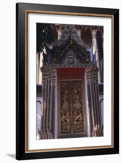 Thailand, Bangkok, Detail of Decorations and Architectural Decorations in Wat Phra Kaew Temple-null-Framed Giclee Print