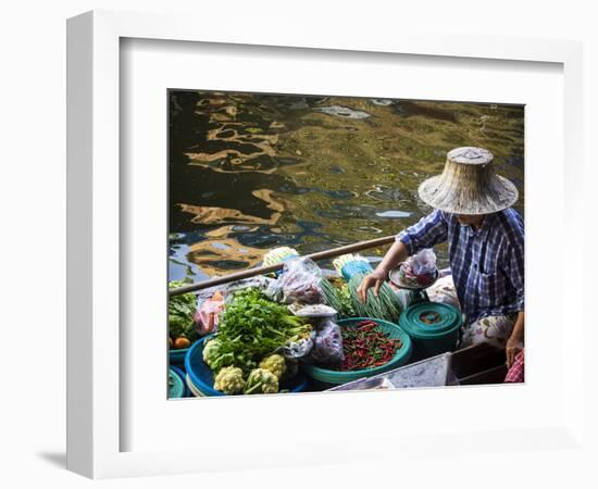 Thailand, Bangkok, Floating Market in Damnoen Saduak-Terry Eggers-Framed Photographic Print