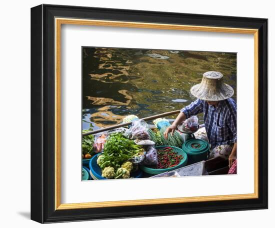 Thailand, Bangkok, Floating Market in Damnoen Saduak-Terry Eggers-Framed Photographic Print