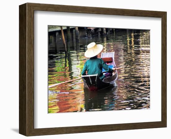 Thailand, Bangkok, Floating Market in Damnoen Saduak-Terry Eggers-Framed Photographic Print