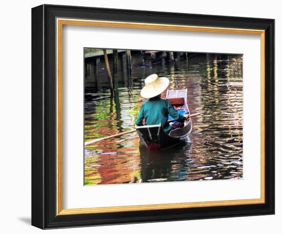 Thailand, Bangkok, Floating Market in Damnoen Saduak-Terry Eggers-Framed Photographic Print