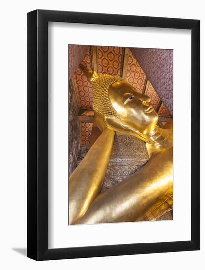 Thailand, Bangkok. Ko Ratanakosin, Wat Pho, Reclining Buddha.-Walter Bibikow-Framed Photographic Print
