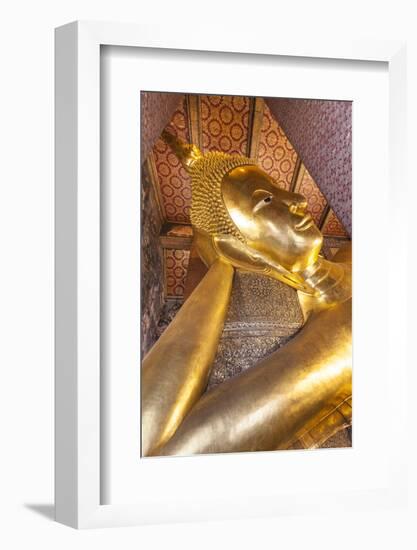 Thailand, Bangkok. Ko Ratanakosin, Wat Pho, Reclining Buddha.-Walter Bibikow-Framed Photographic Print