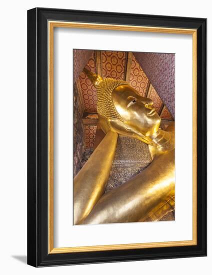 Thailand, Bangkok. Ko Ratanakosin, Wat Pho, Reclining Buddha.-Walter Bibikow-Framed Photographic Print