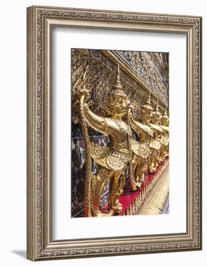 Thailand, Bangkok. Ko Ratanakosin, Wat Phra Kaew, Temple of the Golden Buddha detail.-Walter Bibikow-Framed Photographic Print