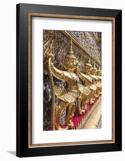 Thailand, Bangkok. Ko Ratanakosin, Wat Phra Kaew, Temple of the Golden Buddha detail.-Walter Bibikow-Framed Photographic Print