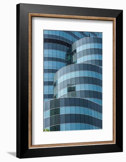 Thailand, Bangkok. Modern office building close-up.-Tom Haseltine-Framed Photographic Print