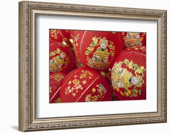 Thailand, Bangkok, Paper lanterns in a pile before being hung for festival.-Merrill Images-Framed Photographic Print