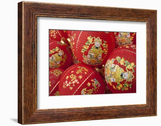 Thailand, Bangkok, Paper lanterns in a pile before being hung for festival.-Merrill Images-Framed Photographic Print