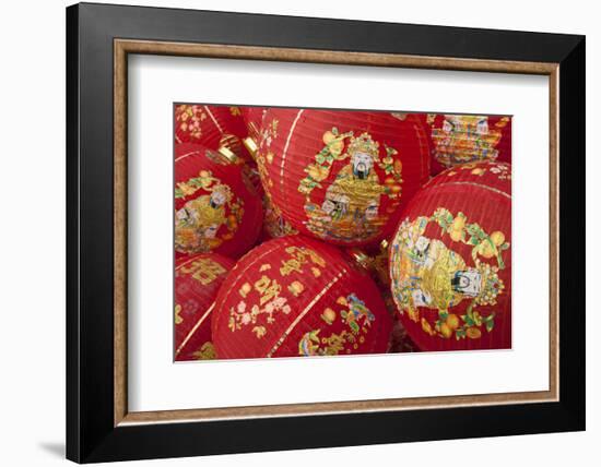 Thailand, Bangkok, Paper lanterns in a pile before being hung for festival.-Merrill Images-Framed Photographic Print