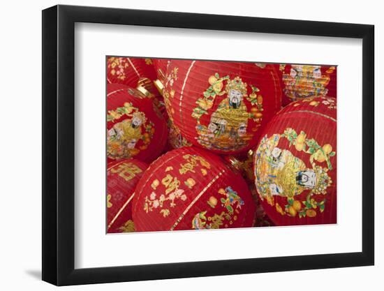 Thailand, Bangkok, Paper lanterns in a pile before being hung for festival.-Merrill Images-Framed Photographic Print