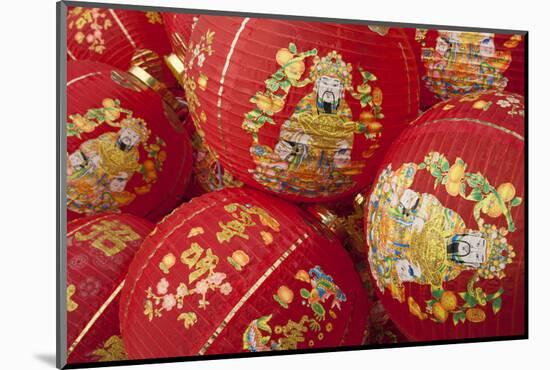 Thailand, Bangkok, Paper lanterns in a pile before being hung for festival.-Merrill Images-Mounted Photographic Print