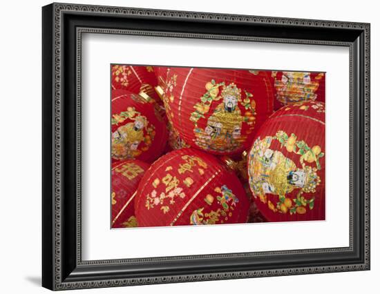 Thailand, Bangkok, Paper lanterns in a pile before being hung for festival.-Merrill Images-Framed Photographic Print
