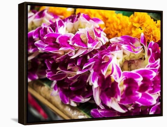 Thailand, Bangkok Street Flower Market. Flowers ready for display.-Terry Eggers-Framed Premier Image Canvas