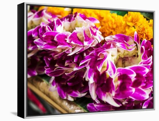 Thailand, Bangkok Street Flower Market. Flowers ready for display.-Terry Eggers-Framed Premier Image Canvas