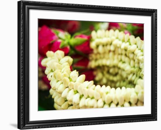 Thailand, Bangkok Street Flower Market. Flowers ready for display.-Terry Eggers-Framed Photographic Print