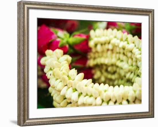 Thailand, Bangkok Street Flower Market. Flowers ready for display.-Terry Eggers-Framed Photographic Print