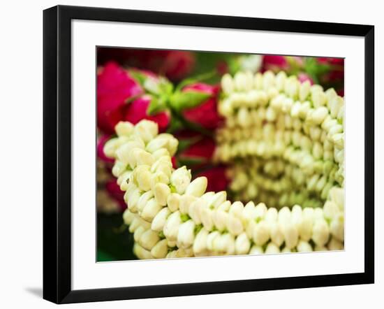 Thailand, Bangkok Street Flower Market. Flowers ready for display.-Terry Eggers-Framed Photographic Print