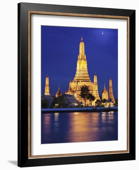 Thailand, Bangkok, Wat Arun Temple at Night-Shaun Egan-Framed Photographic Print