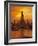 Thailand, Bangkok, Wat Arun ,Temple of the Dawn and Chao Phraya River Illuminated at Sunset-Gavin Hellier-Framed Photographic Print