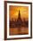 Thailand, Bangkok, Wat Arun ,Temple of the Dawn and Chao Phraya River Illuminated at Sunset-Gavin Hellier-Framed Photographic Print