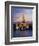 Thailand, Bangkok, Wat Arun ,Temple of the Dawn and Chao Phraya River Illuminated at Sunset-Gavin Hellier-Framed Photographic Print