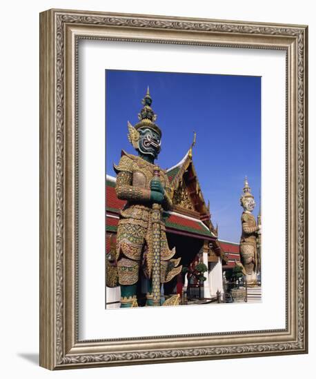 Thailand, Bangkok, Wat Phra Kaew, Grand Palace, Statues in Wat Phra Kaew-Steve Vidler-Framed Photographic Print