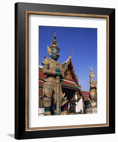 Thailand, Bangkok, Wat Phra Kaew, Grand Palace, Statues in Wat Phra Kaew-Steve Vidler-Framed Photographic Print