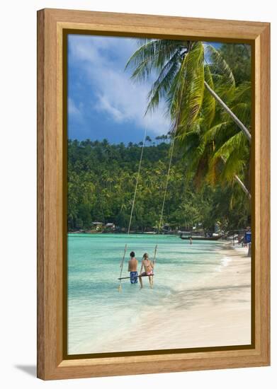 Thailand: Beach swing, Salad Beach (Hat Salad), Ko Phangan (photo)-null-Framed Premier Image Canvas