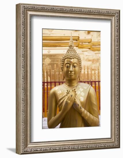 Thailand, Chiang Mai Province, Wat Phra That Doi Suthep. Buddha Statue-Emily Wilson-Framed Photographic Print