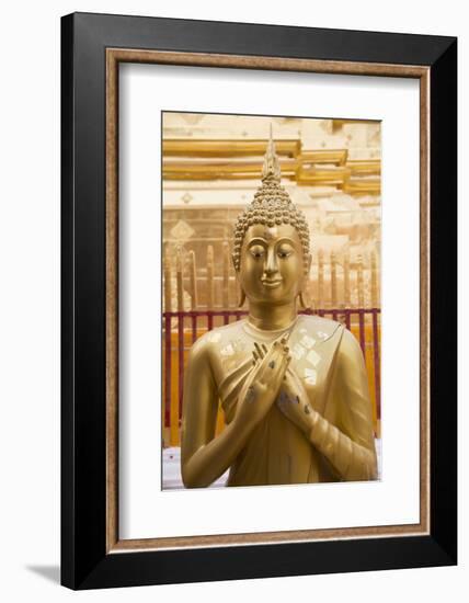 Thailand, Chiang Mai Province, Wat Phra That Doi Suthep. Buddha Statue-Emily Wilson-Framed Photographic Print