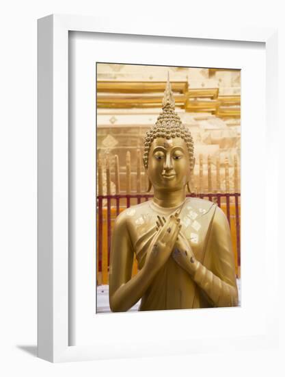 Thailand, Chiang Mai Province, Wat Phra That Doi Suthep. Buddha Statue-Emily Wilson-Framed Photographic Print