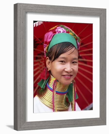 Thailand, Chiang Rai, Long Neck Karen Hilltribe, Long Neck Woman-Steve Vidler-Framed Photographic Print