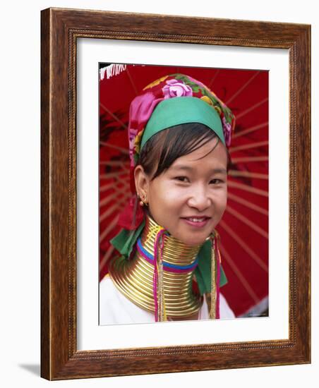 Thailand, Chiang Rai, Long Neck Karen Hilltribe, Long Neck Woman-Steve Vidler-Framed Photographic Print