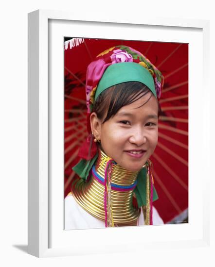 Thailand, Chiang Rai, Long Neck Karen Hilltribe, Long Neck Woman-Steve Vidler-Framed Photographic Print