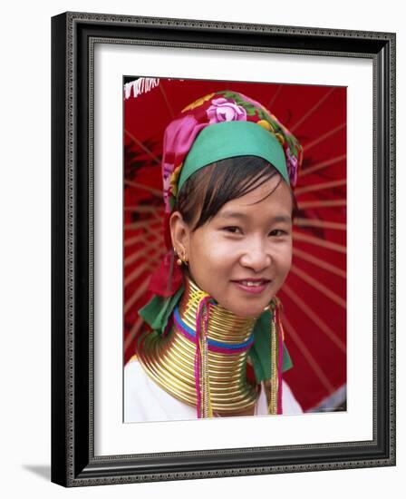 Thailand, Chiang Rai, Long Neck Karen Hilltribe, Long Neck Woman-Steve Vidler-Framed Photographic Print