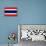 Thailand Flag Design with Wood Patterning - Flags of the World Series-Philippe Hugonnard-Framed Stretched Canvas displayed on a wall