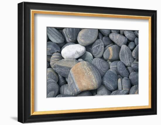 Thailand, Ko Hin Ngam, striped pebbles-null-Framed Photographic Print