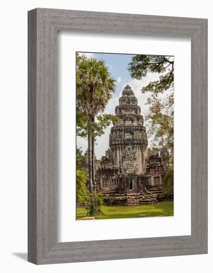 Thailand. Phimai Historical Park. Ruins of ancient Khmer temple complex. Central Sanctuary.-Tom Haseltine-Framed Photographic Print