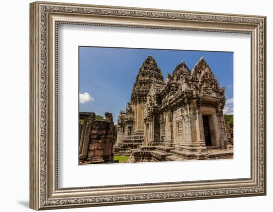 Thailand. Phimai Historical Park. Ruins of ancient Khmer temple complex. Central Sanctuary.-Tom Haseltine-Framed Photographic Print