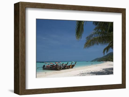 Thailand, Phuket, Island of Phi Phi Don. Traditional Longboat-Cindy Miller Hopkins-Framed Photographic Print