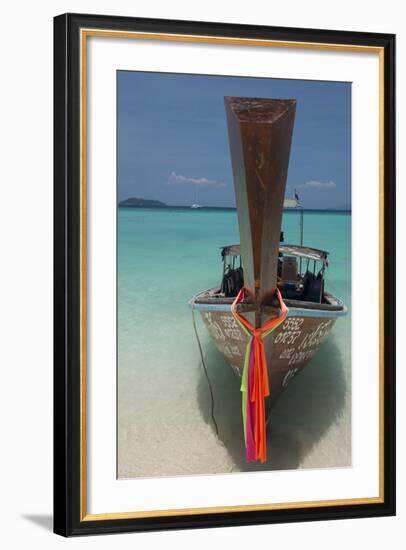 Thailand, Phuket, Island of Phi Phi Don. Traditional Longboat-Cindy Miller Hopkins-Framed Photographic Print