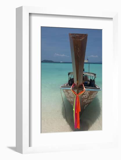 Thailand, Phuket, Island of Phi Phi Don. Traditional Longboat-Cindy Miller Hopkins-Framed Photographic Print