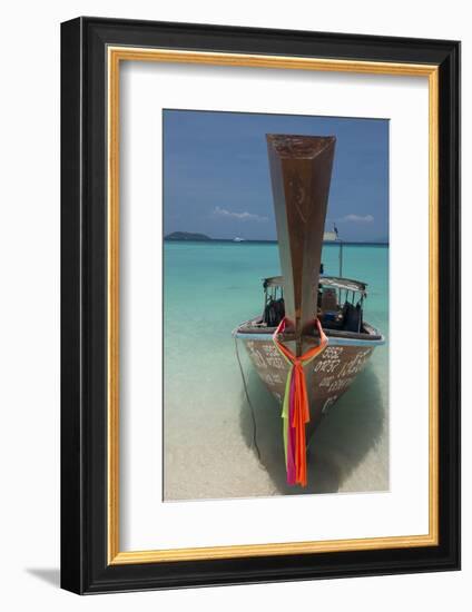 Thailand, Phuket, Island of Phi Phi Don. Traditional Longboat-Cindy Miller Hopkins-Framed Photographic Print