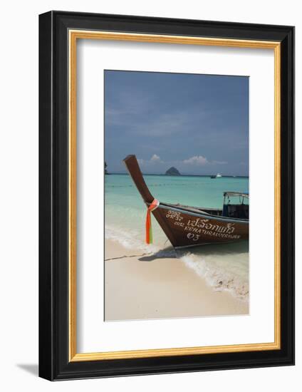 Thailand, Phuket, Island of Phi Phi Don. Traditional Longboat-Cindy Miller Hopkins-Framed Photographic Print