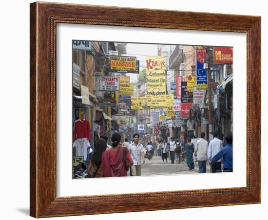 Thamel, the Commercial Tourist Area, Kathmandu, Nepal-Ethel Davies-Framed Photographic Print