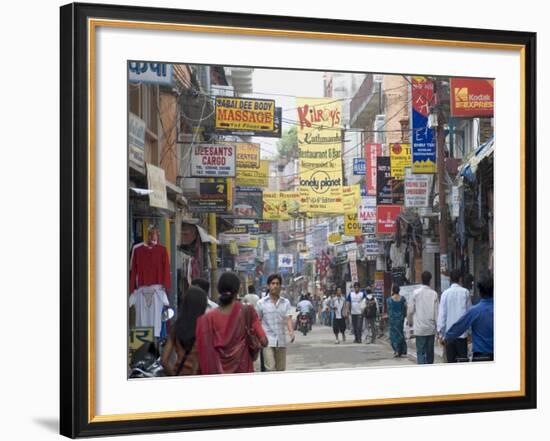 Thamel, the Commercial Tourist Area, Kathmandu, Nepal-Ethel Davies-Framed Photographic Print